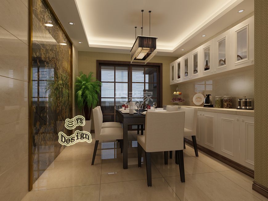 餐厅-西北大学180平新中式风格设计方案