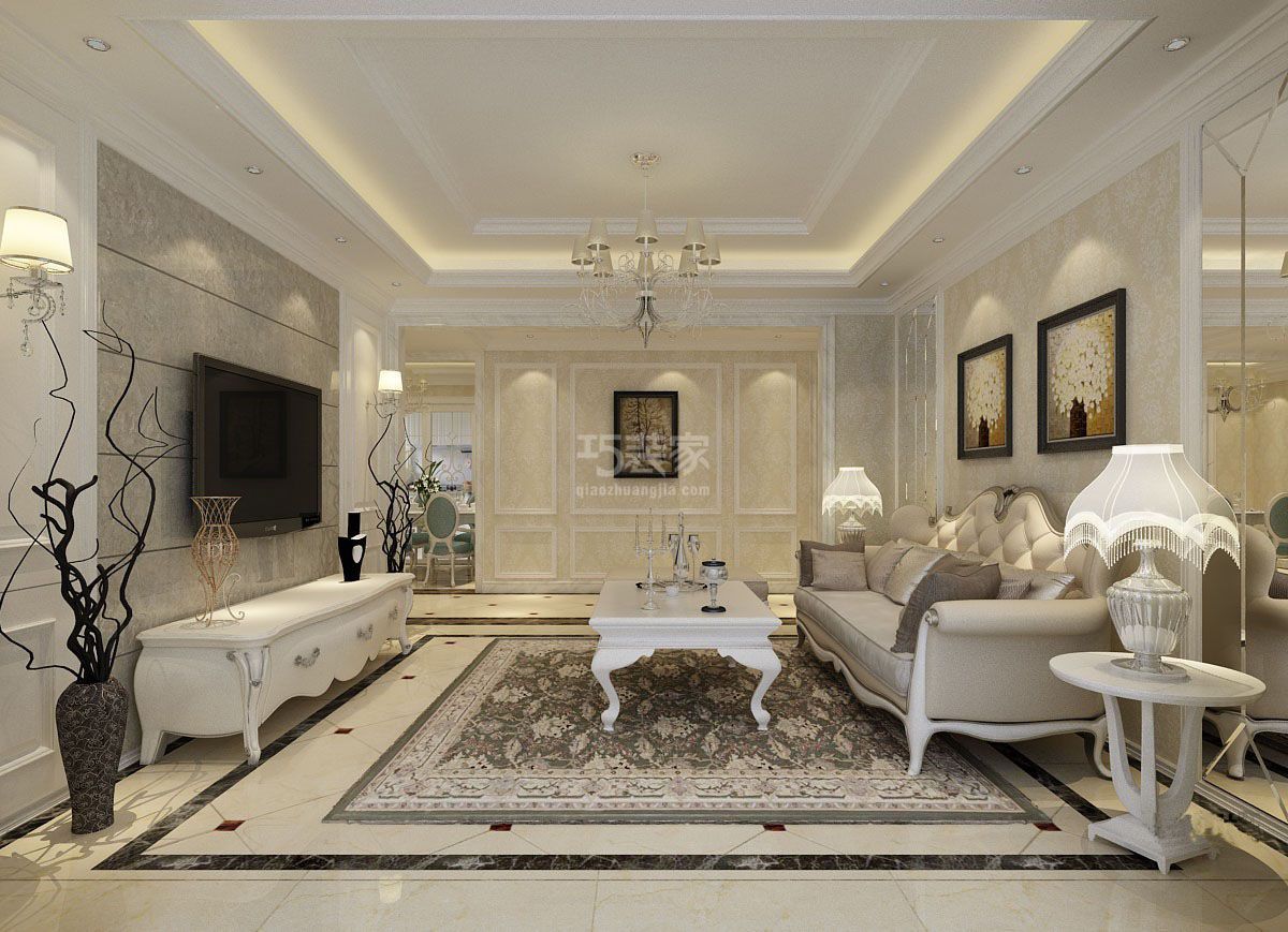 -中海·开元壹号137平简欧风格设计方案