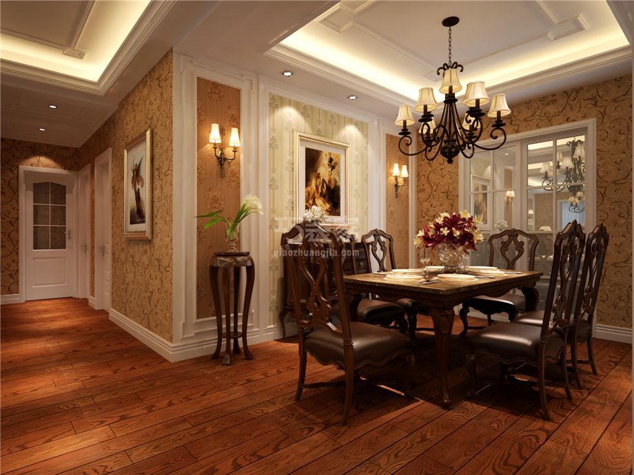 餐厅-金泰假日花城150平欧式风格设计方案