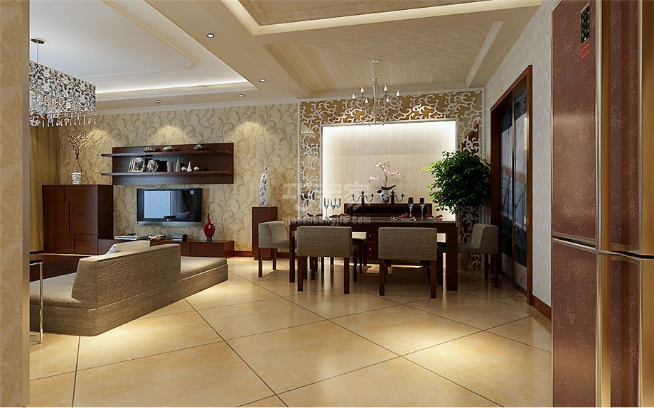 餐厅-东新城市花园130平混搭风格设计方案