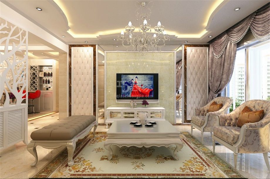 兴盛园220平欧式风格方案设计