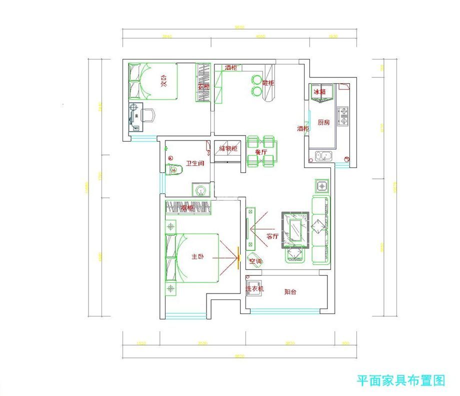 金泰新理城89平米简约风格设计方案