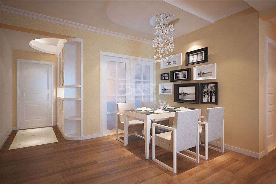 华豪丽晶121平米简约风格设计方案