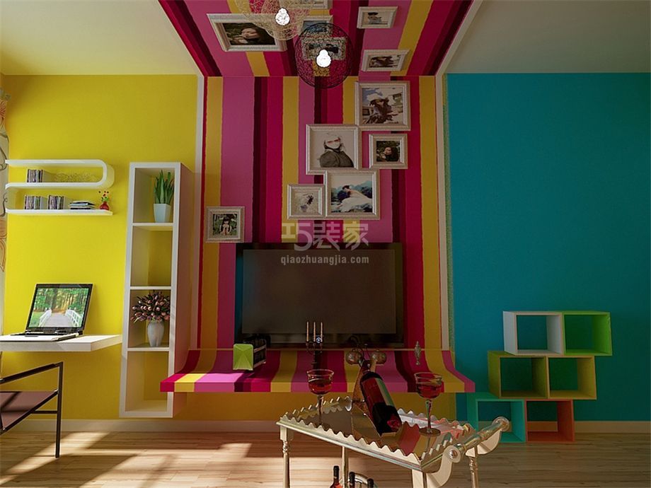 公园壹品50平混搭风格设计方案