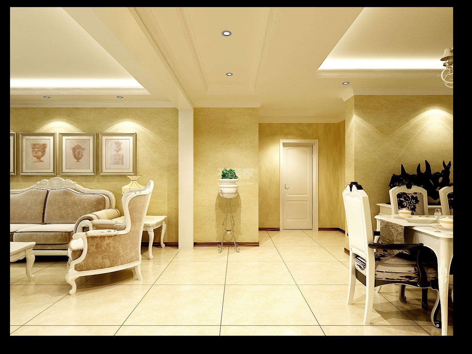 -龙湖香醍国际140平米简欧风格设计方案