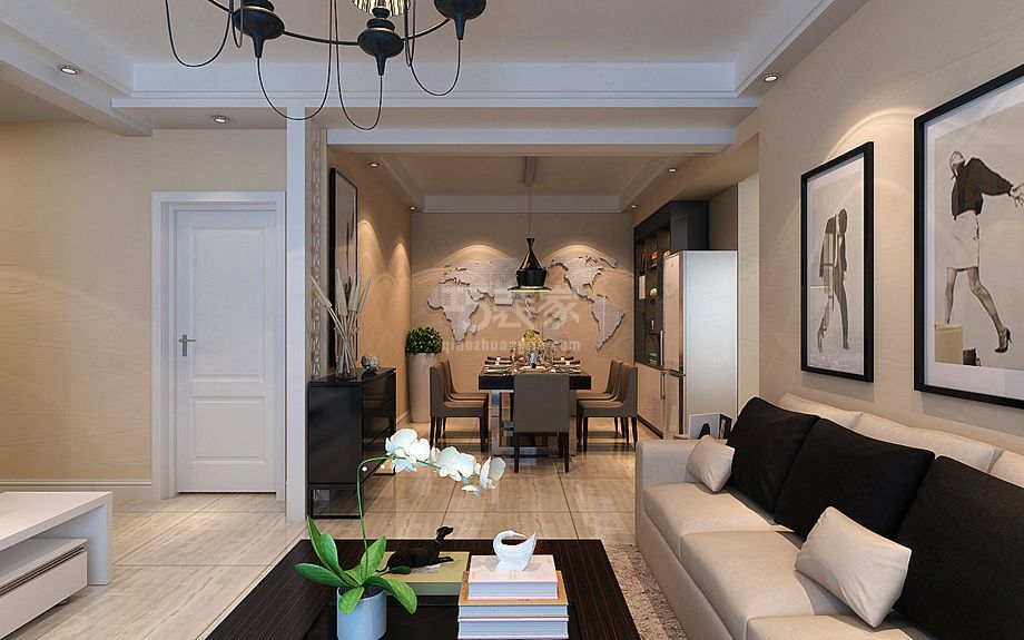 亮丽家园115平方简约风格方案设计