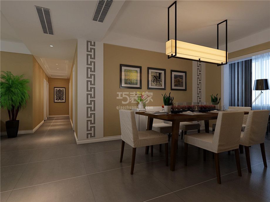 -西北大家属院210平现代简约风格设计方案