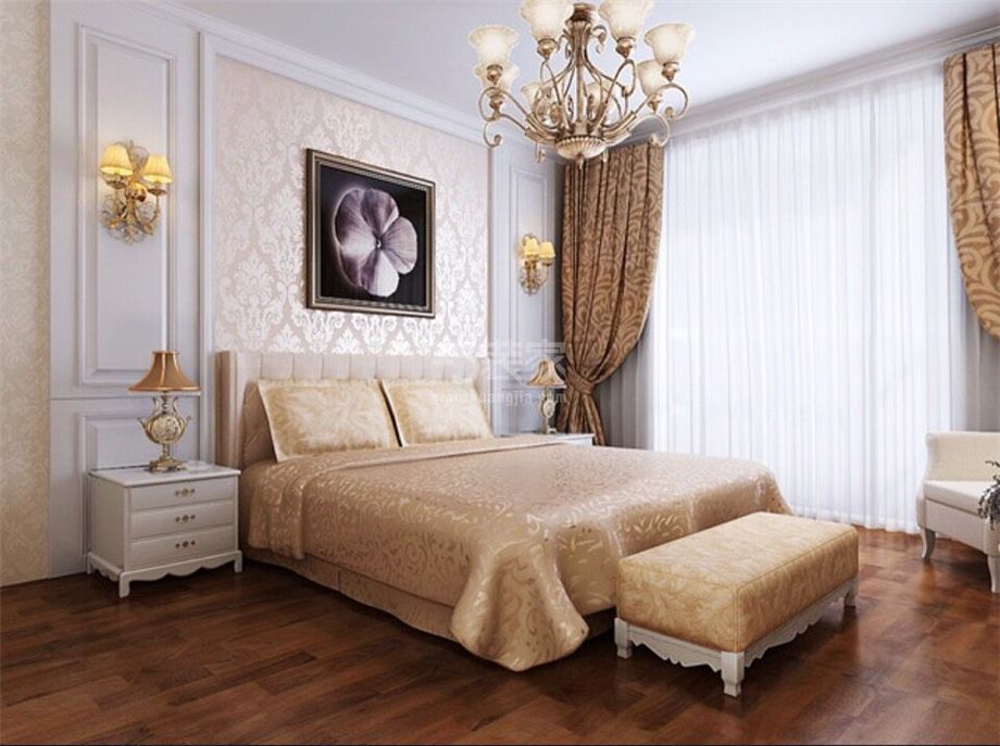 卧室-周至县世纪星城小区131平简欧风格方案设计