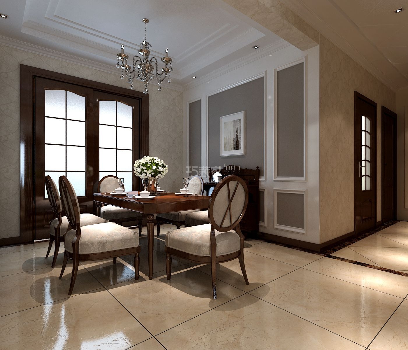 -政法大学160平欧式风格设计方案