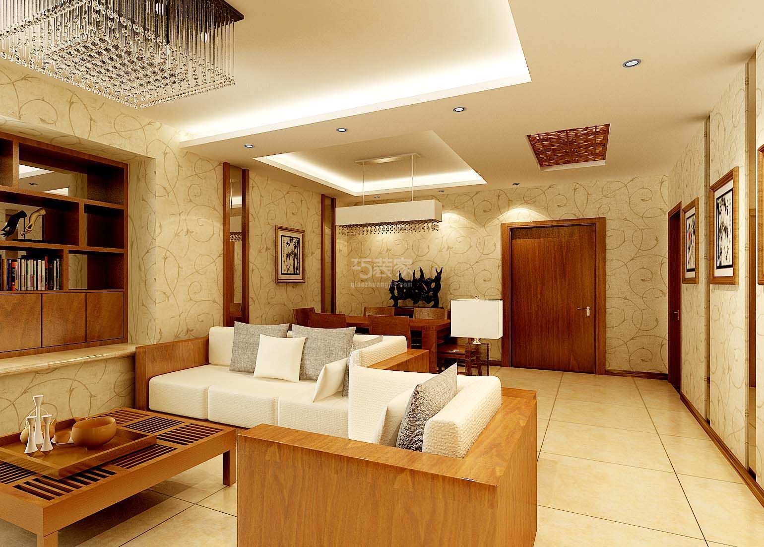 逸翠园120平米新中式风格设计方案