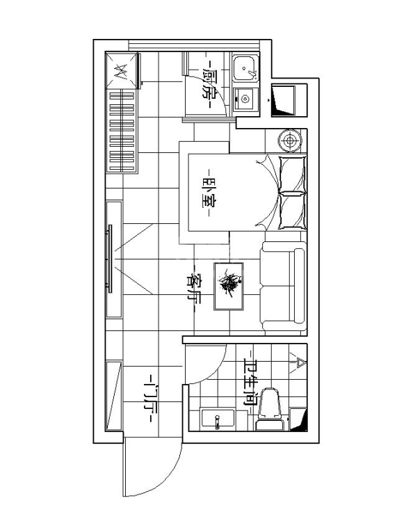 -阳光新天地30平米后现代风格设计方案