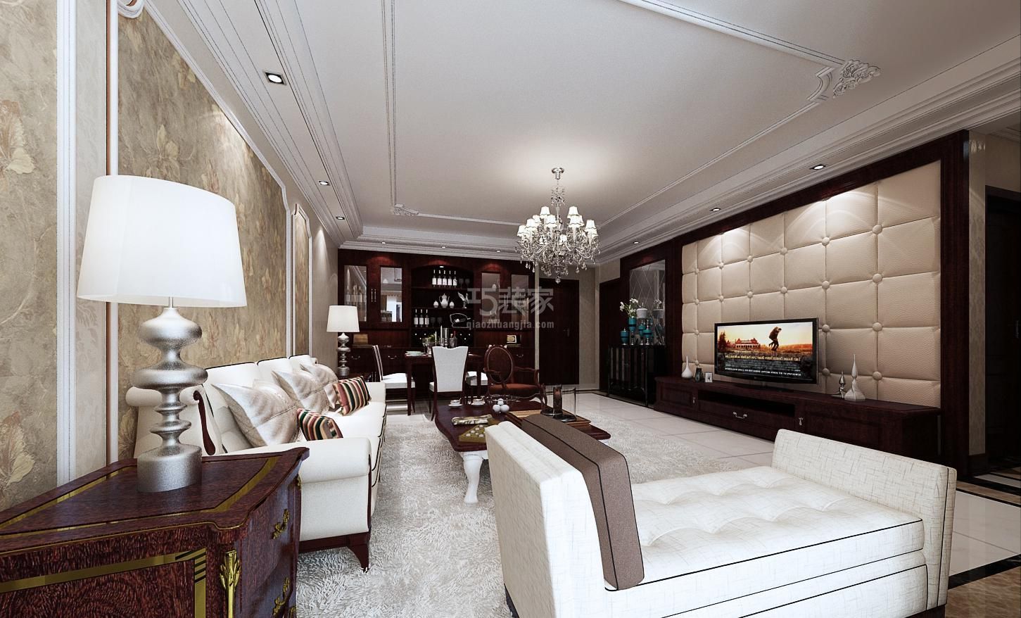 120平轻奢简欧风格