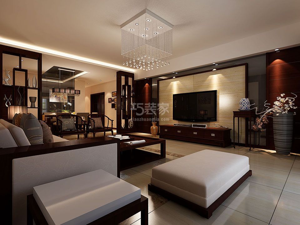 -紫薇东进180平米中式风格设计方案