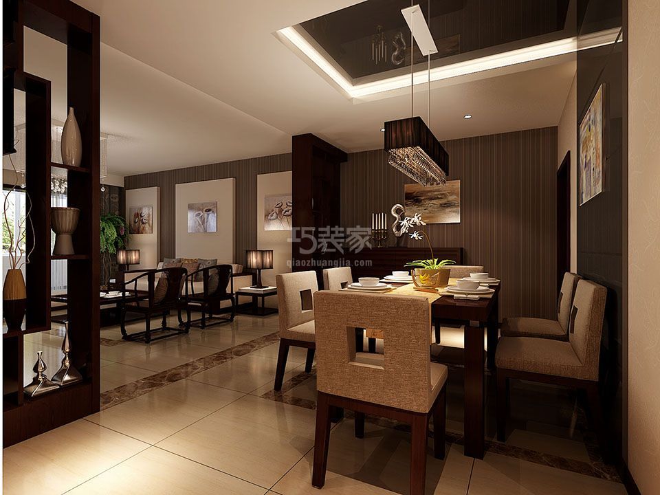 -紫薇东进180平米中式风格设计方案