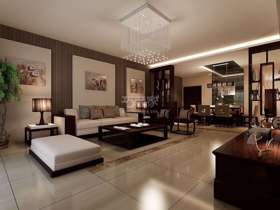 -紫薇东进180平米中式风格设计方案