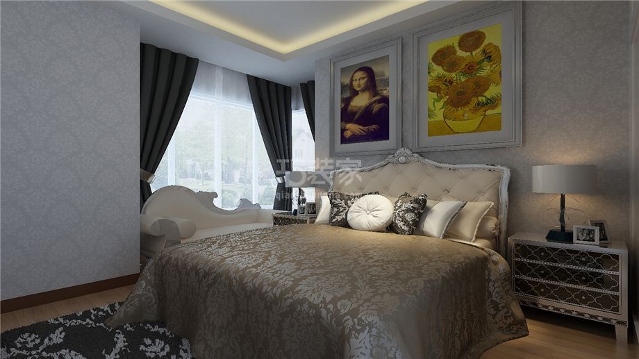 枫林绿洲120平简欧风格设计方案