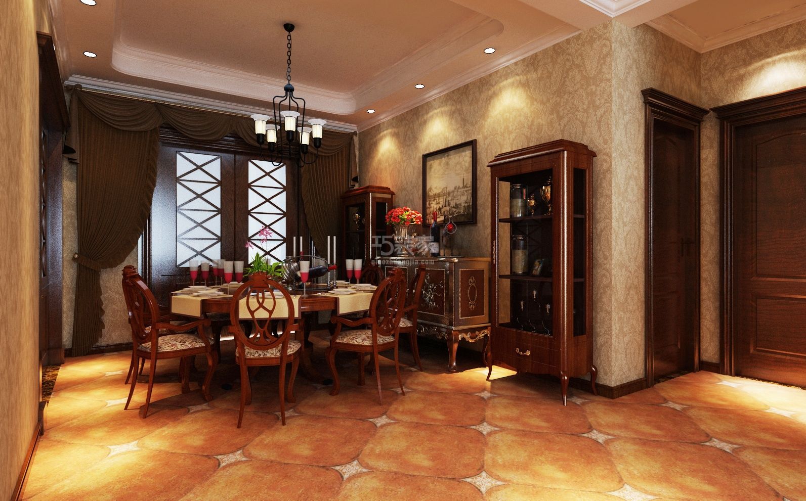 长庆泾河产业园140平美式风格设计方案