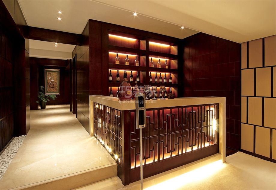 过道-高新绿地160平中式风格设计案例