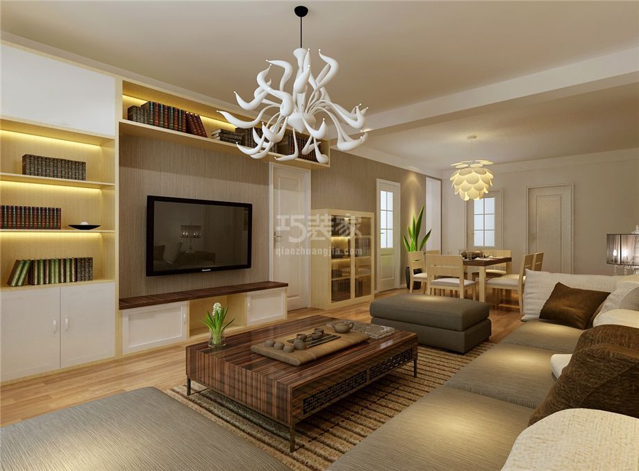 紫薇花园110平现代简约风格设计方案