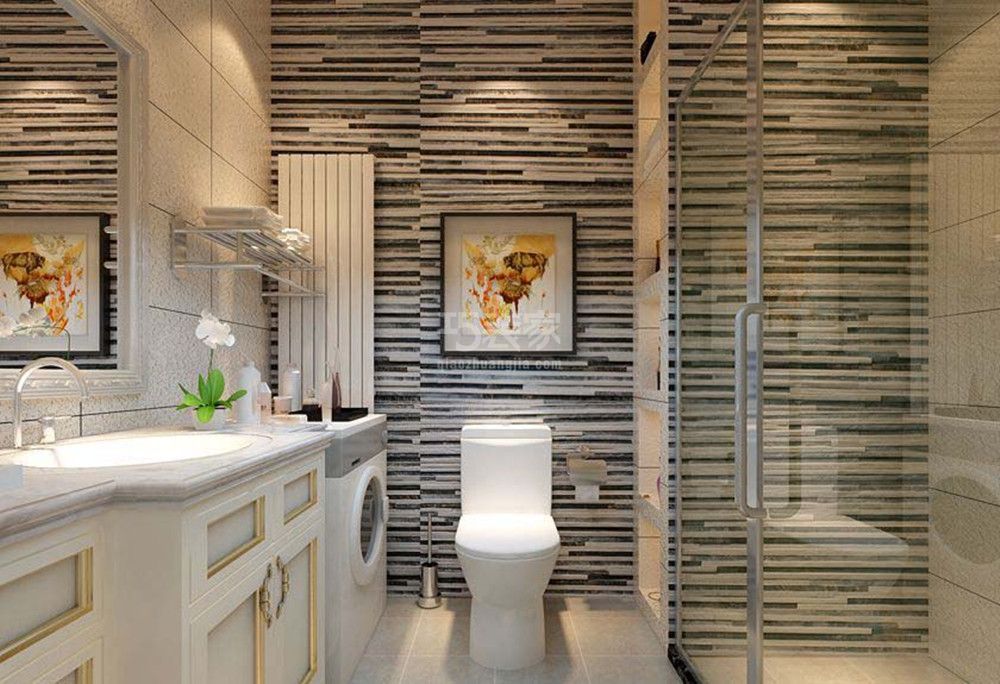 龙湖水晶郦城91平混搭风格设计方案