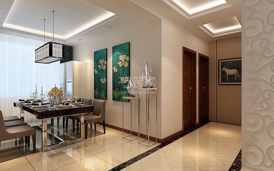 餐厅-二炮工程大学140平现代简约风格设计方案