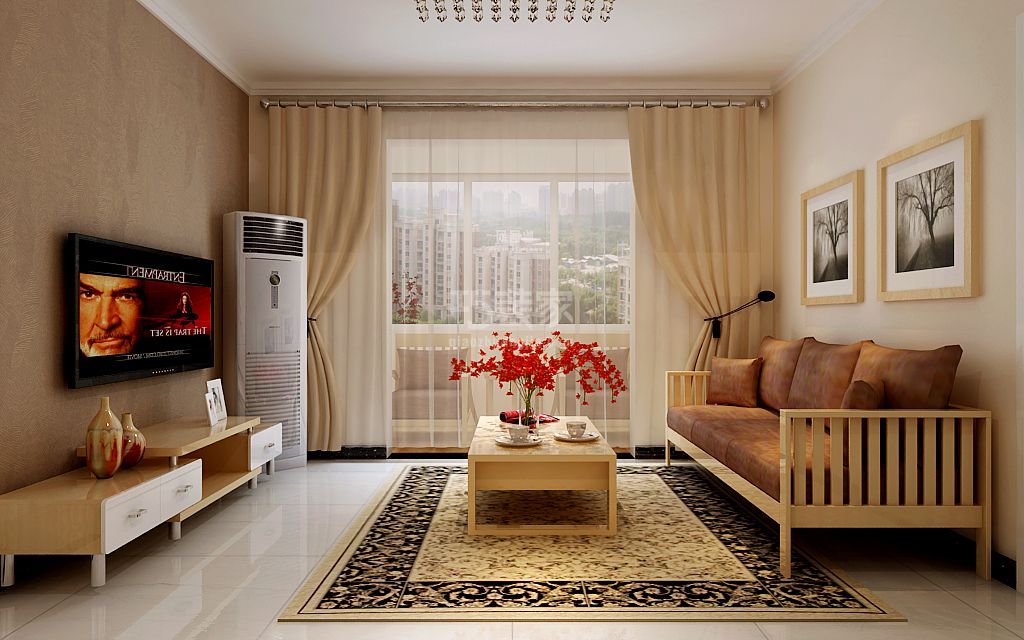 -大兴佳苑95平简中风格设计方案