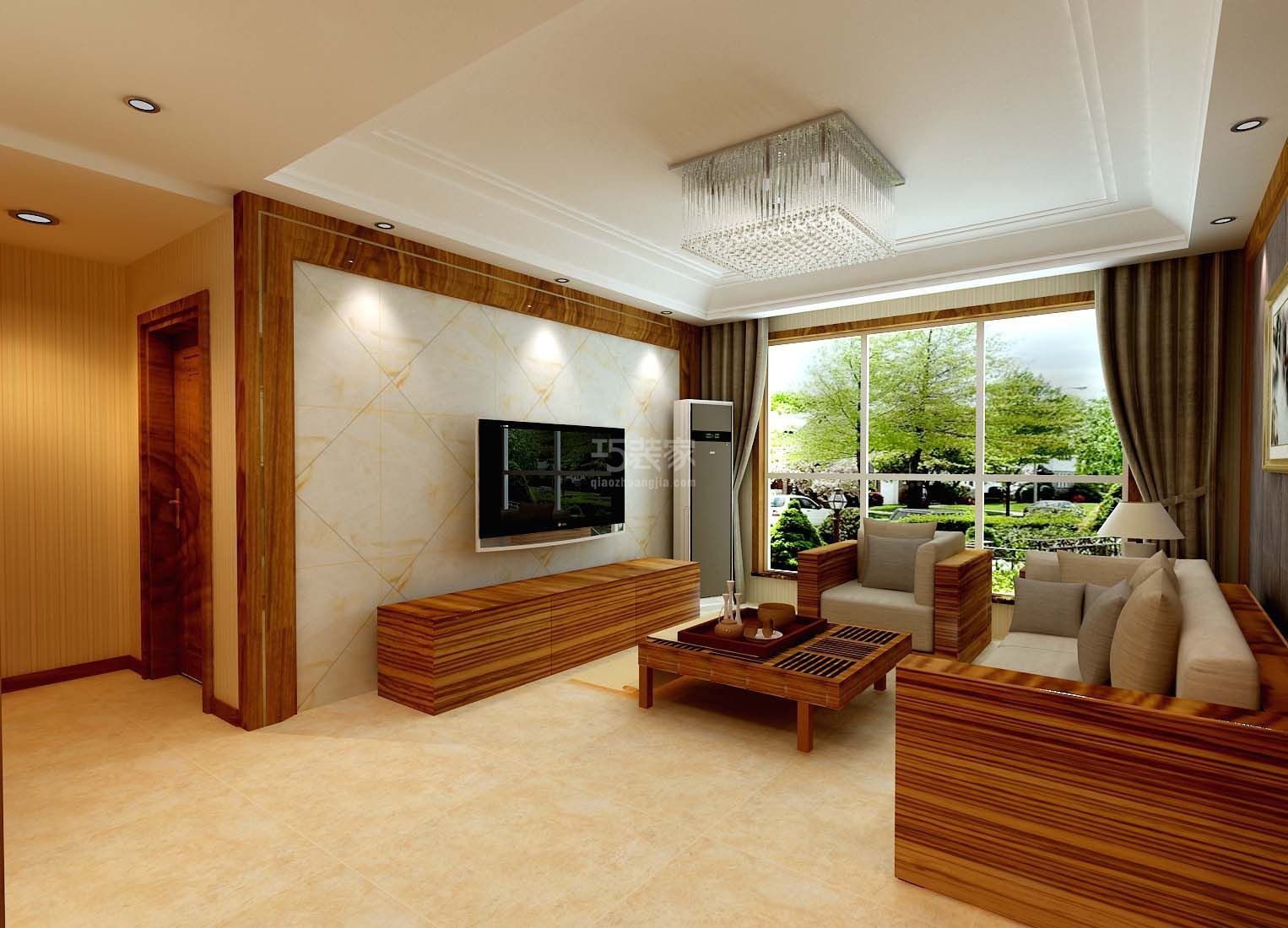 -紫薇东进111平米新中式风格设计方案