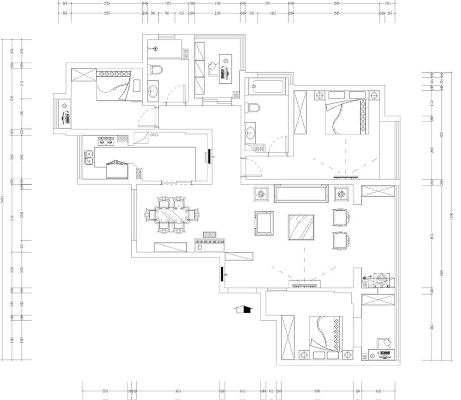 融侨城134平米简欧