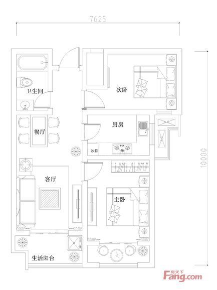 龙湖花千树/107.68平米/现代简约