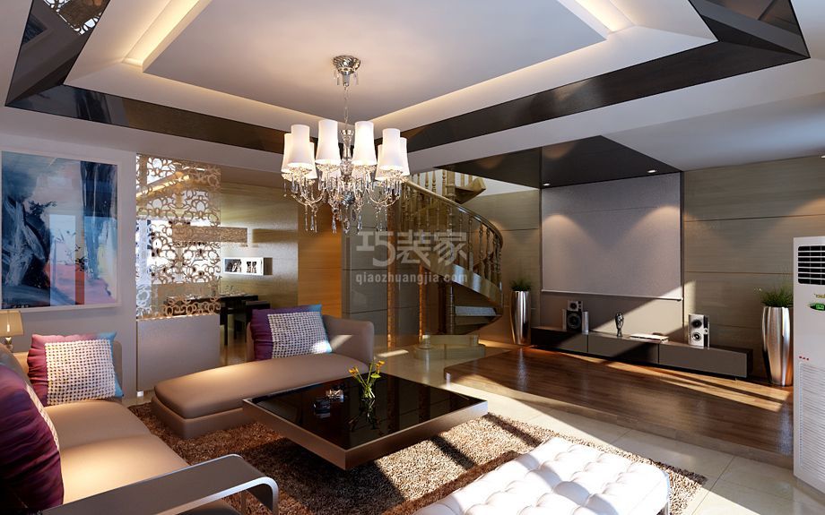 -世家星城220平现代简约风格设计方案