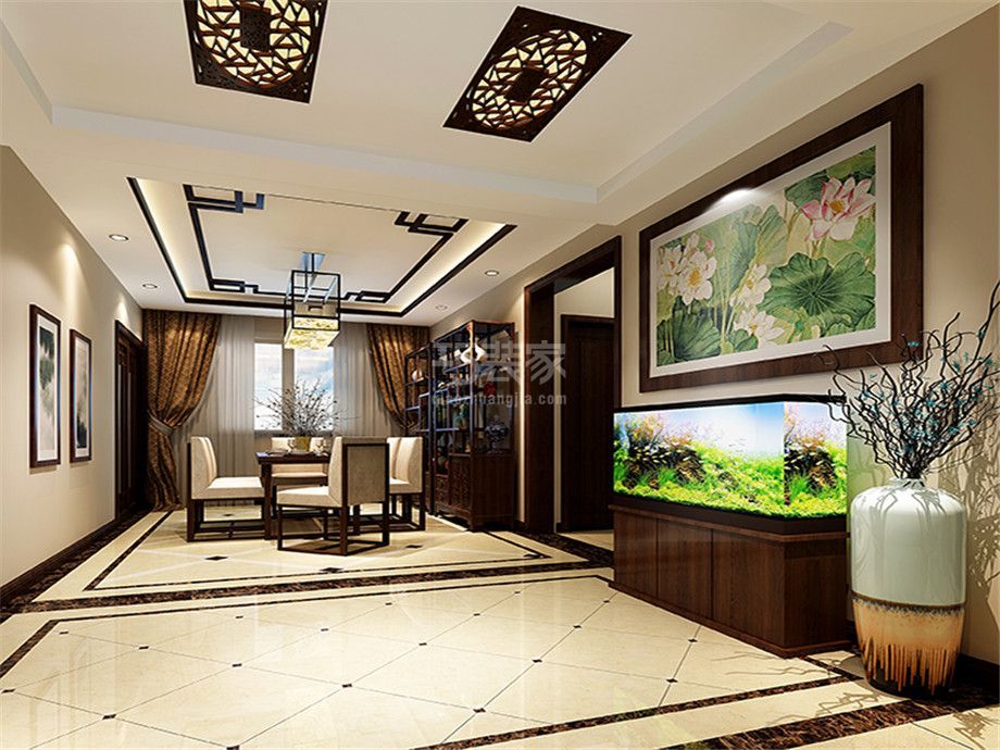 融侨馨苑124平新中式风格设计方案