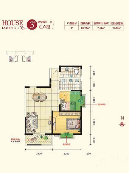 高新逸品96.34平米现代简约设计方案