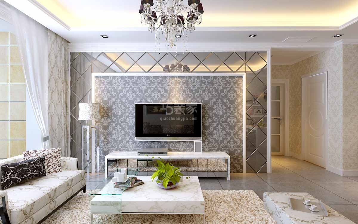 -五二四厂家属楼110平米简欧风格设计方案