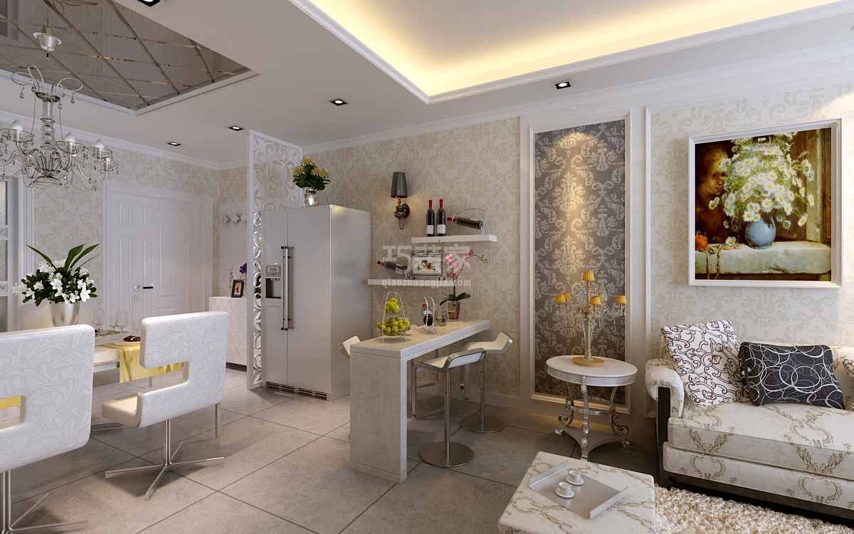 -五二四厂家属楼110平米简欧风格设计方案