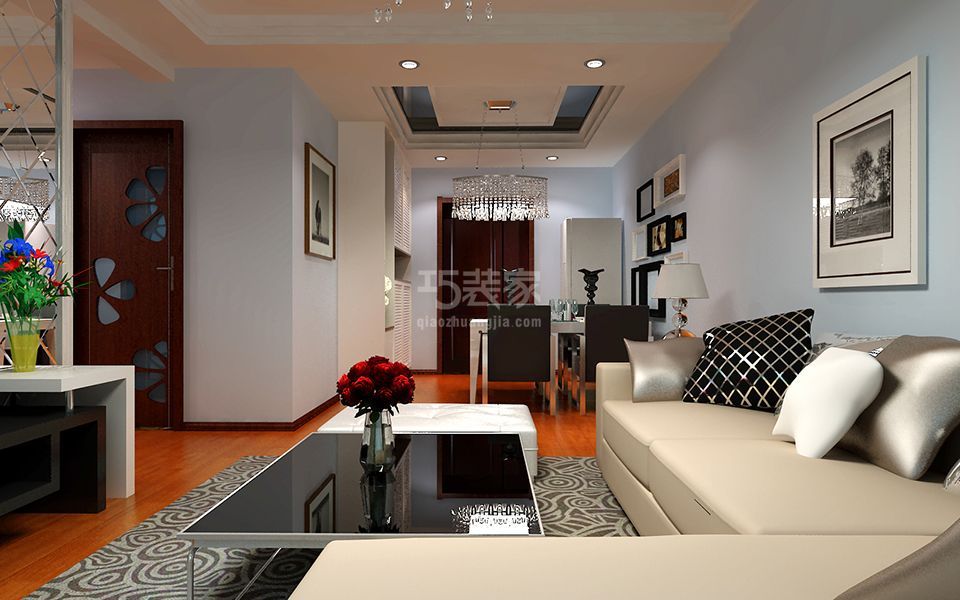 -天朗蓝湖树100平米简约风格设计方案