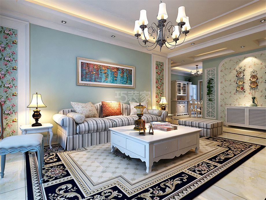 -天朗大兴郡120平欧式风格设计方案