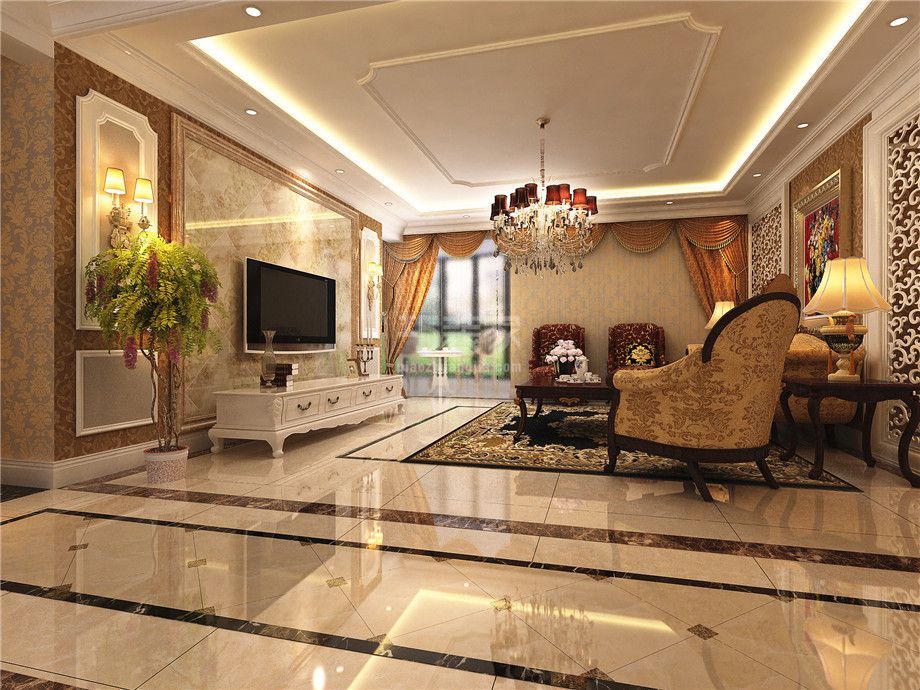 -曲江亮丽家园135平欧式风格设计方案