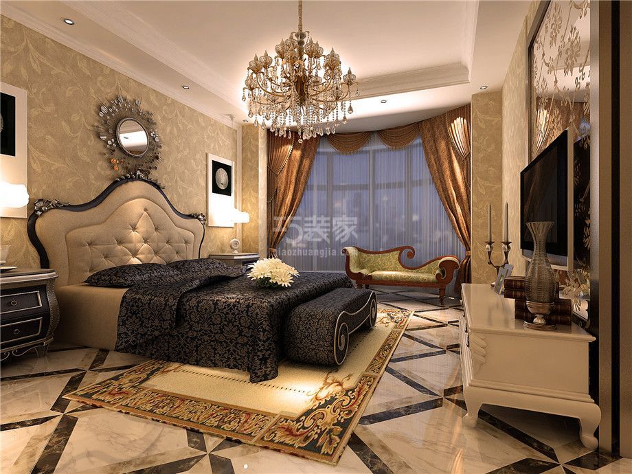 -曲江亮丽家园135平欧式风格设计方案