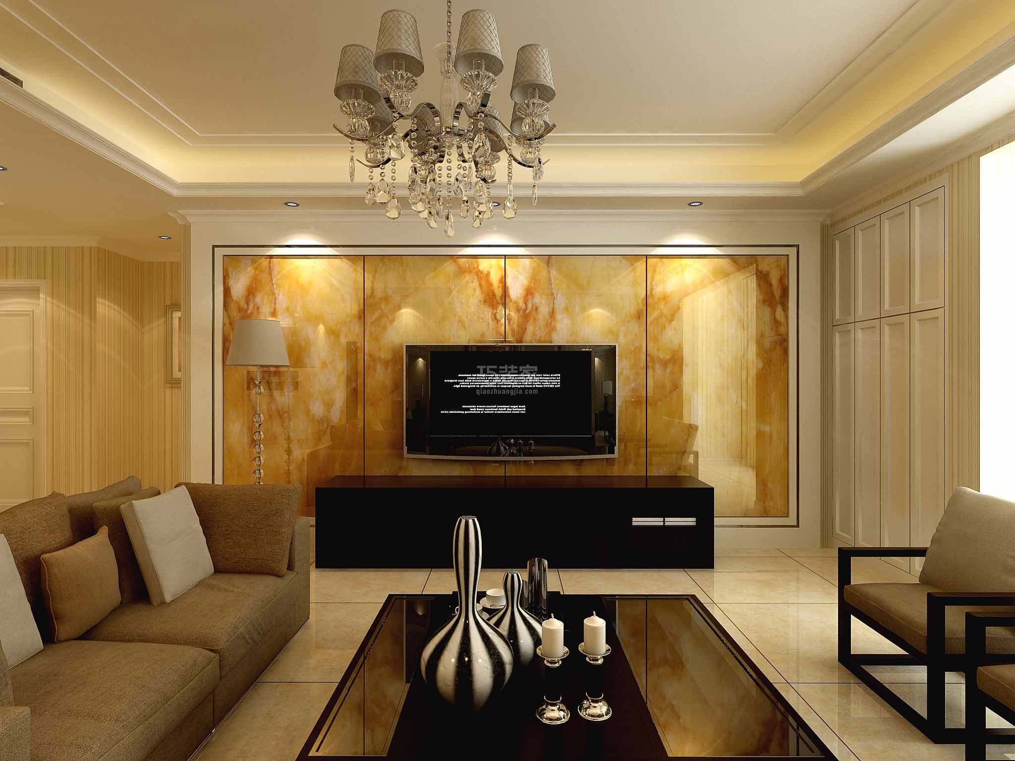 -临潼瑞麟君府小区140平米简欧风格设计方案