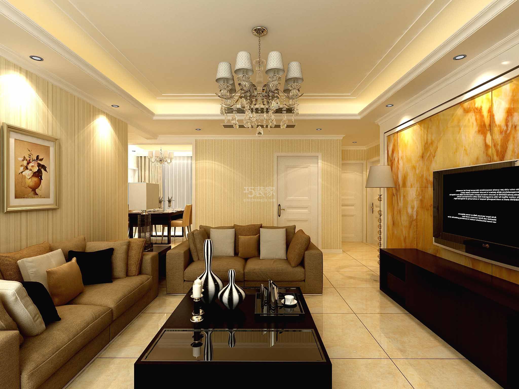 -临潼瑞麟君府小区140平米简欧风格设计方案