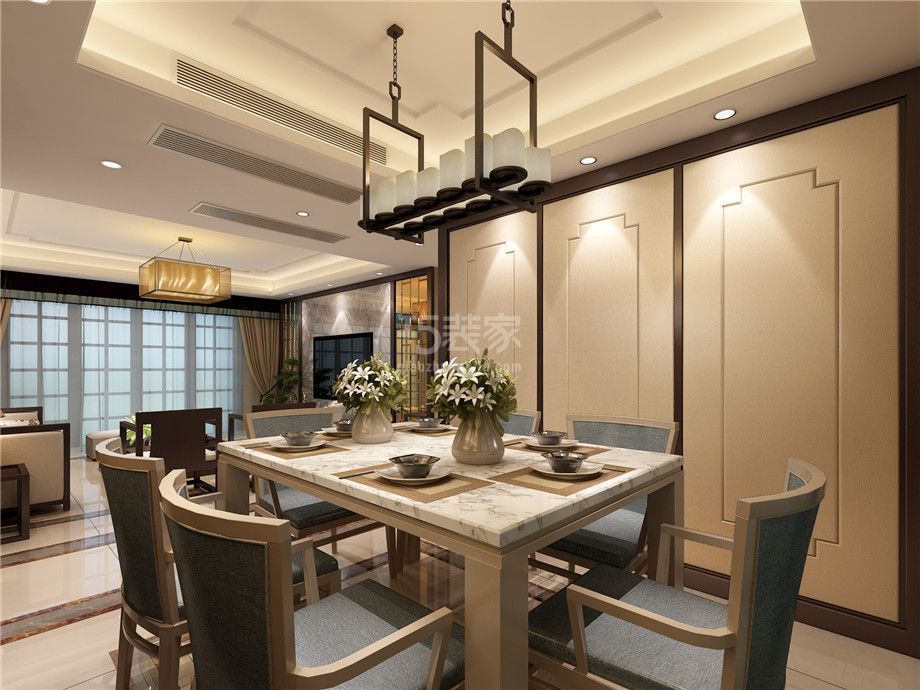 -曲江观邸180平新中式风格设计方案