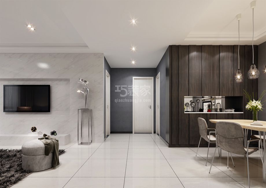 -御笔华府  93平方米 后现代风格