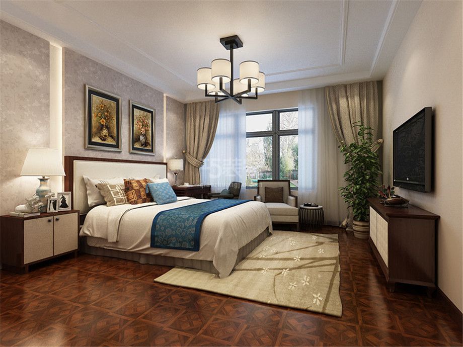 曲江观邸150平新中式风格设计方案