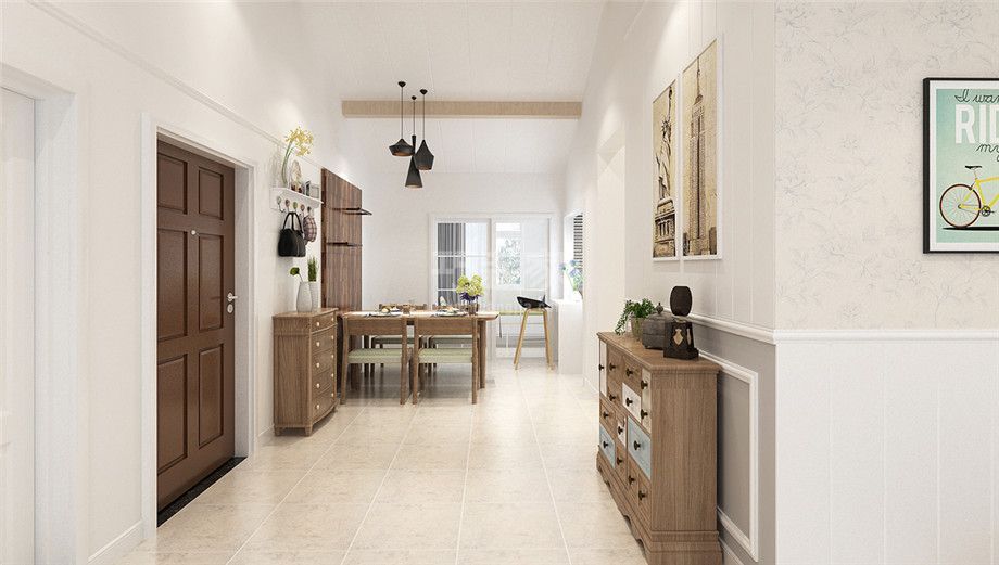 玄关-曲江金水湾130平简约风格设计方案