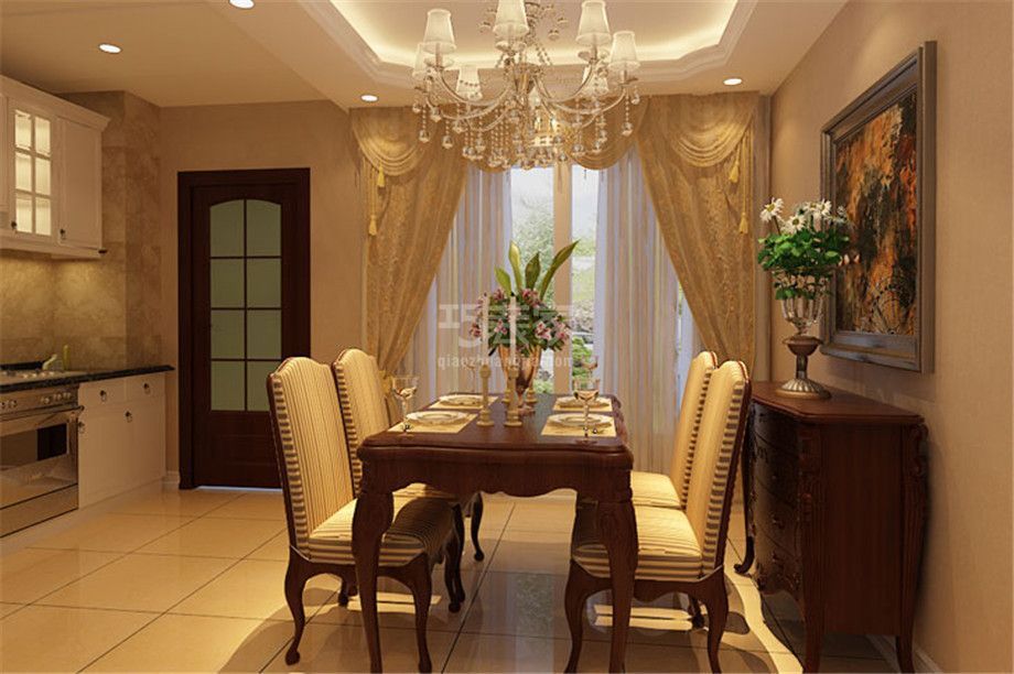 西岸国际花园130平美式风格设计方案