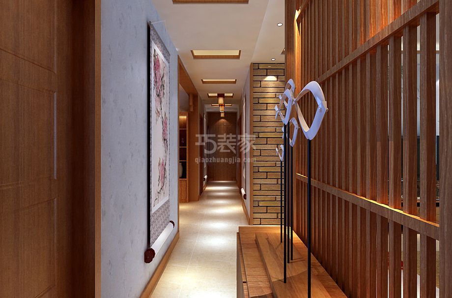 过道-奥林匹克花园130平米新中式风格