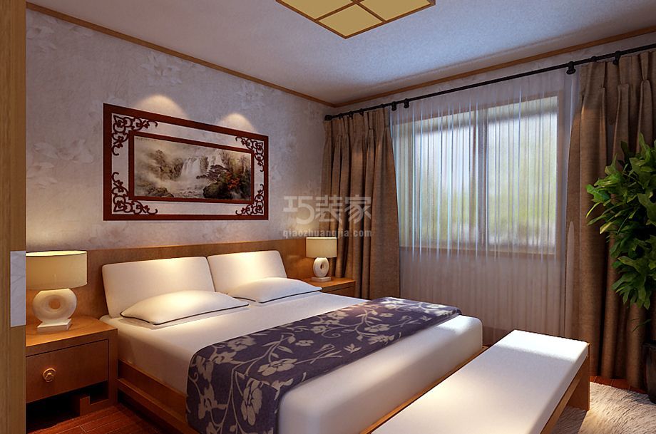 卧室-奥林匹克花园130平米新中式风格