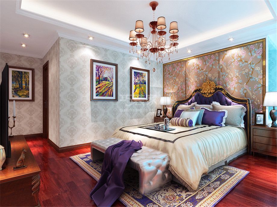 -金辉天鹅湾140平美式风格设计方案