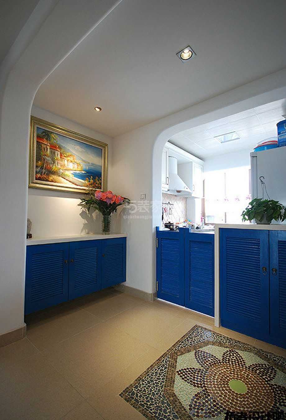 -莱茵小城130平米地中海风格案例