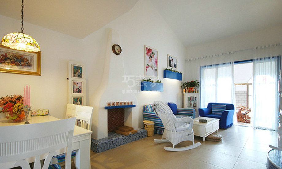 -莱茵小城130平米地中海风格案例